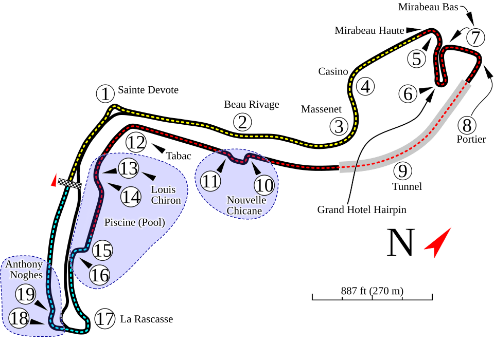 Ponto Turístico Circuito de Mônaco (Grande Prêmio de Fórmula 1) em Monte Carlo