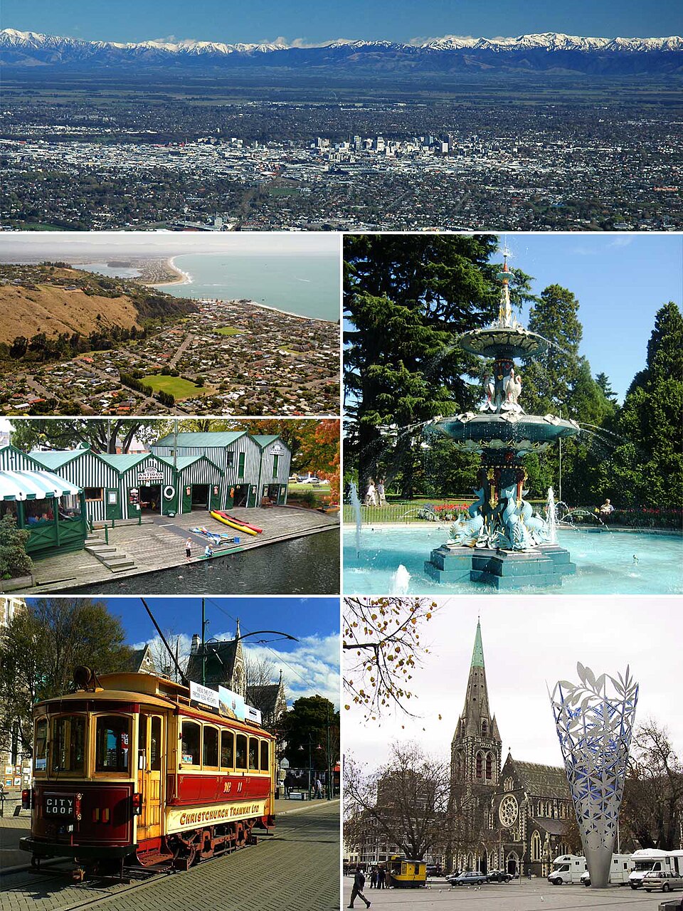 Ponto Turístico Jardins Botânicos de Christchurch em Christchurch